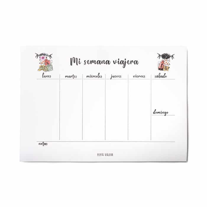 Planificador Semanal Eterna Viajera