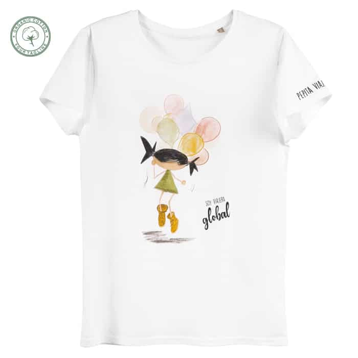 Camiseta Soy una viajera global infantil