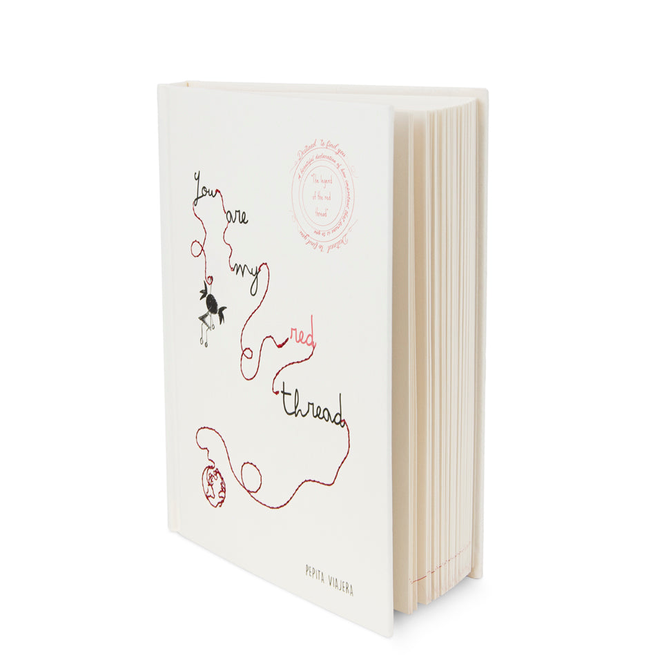 Cuaderno bordado deluxe Leyenda del Hilo Rojo en Inglés