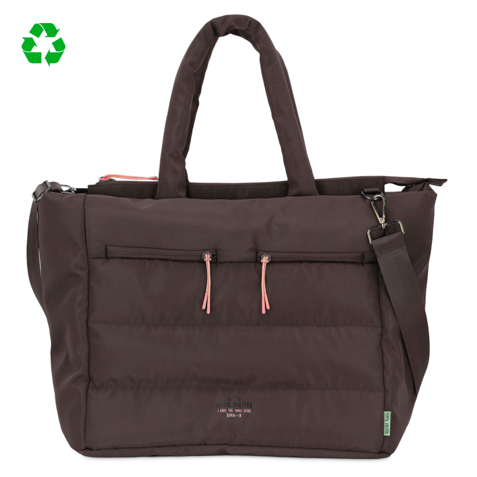 Pack DRD4-7R Marrón Totebag y monedero acolchados