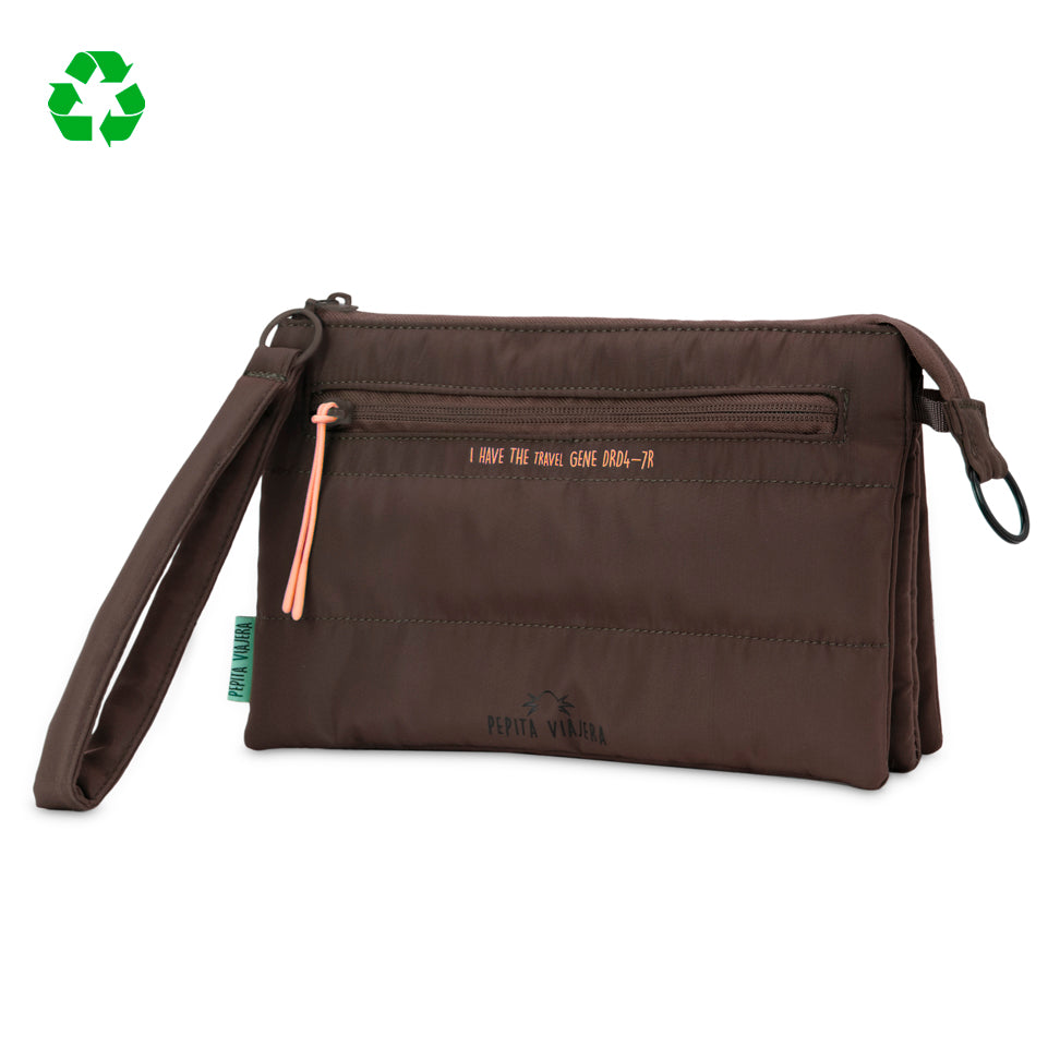 Neceser portatodo triple acolchado DRD4-7r Marrón
