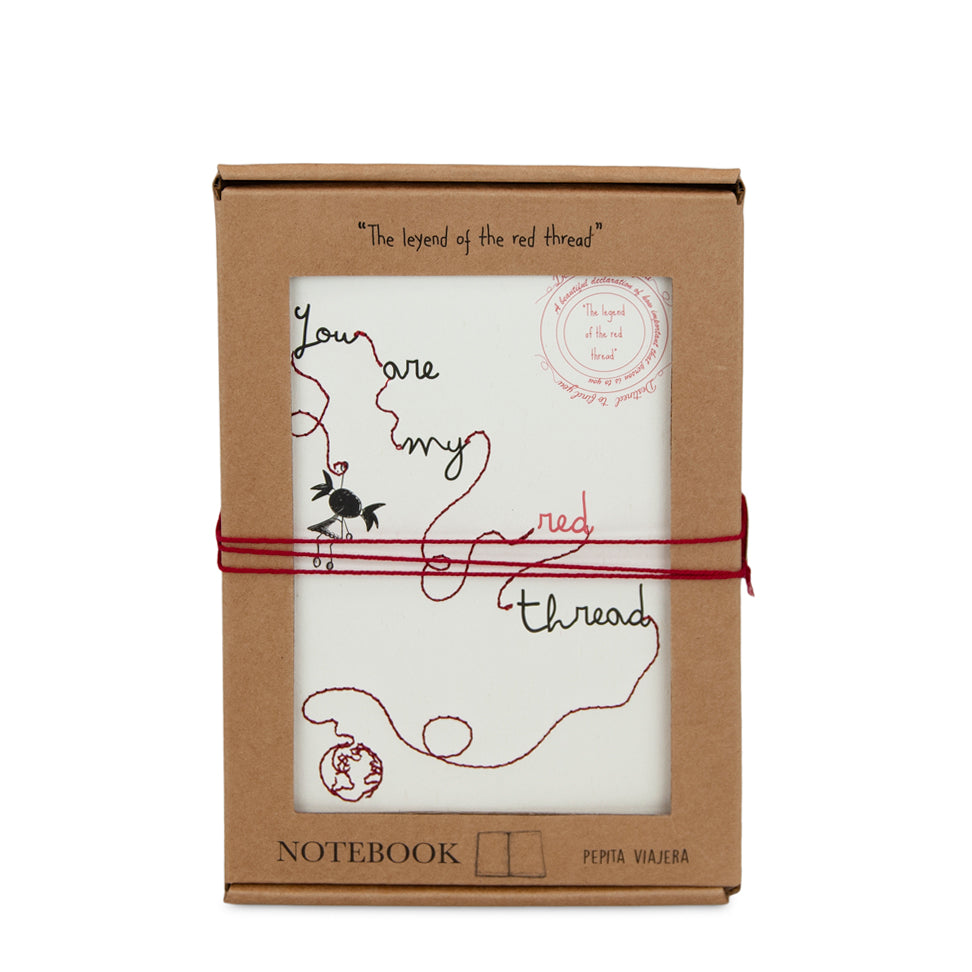 Cuaderno bordado deluxe Leyenda del Hilo Rojo en Inglés