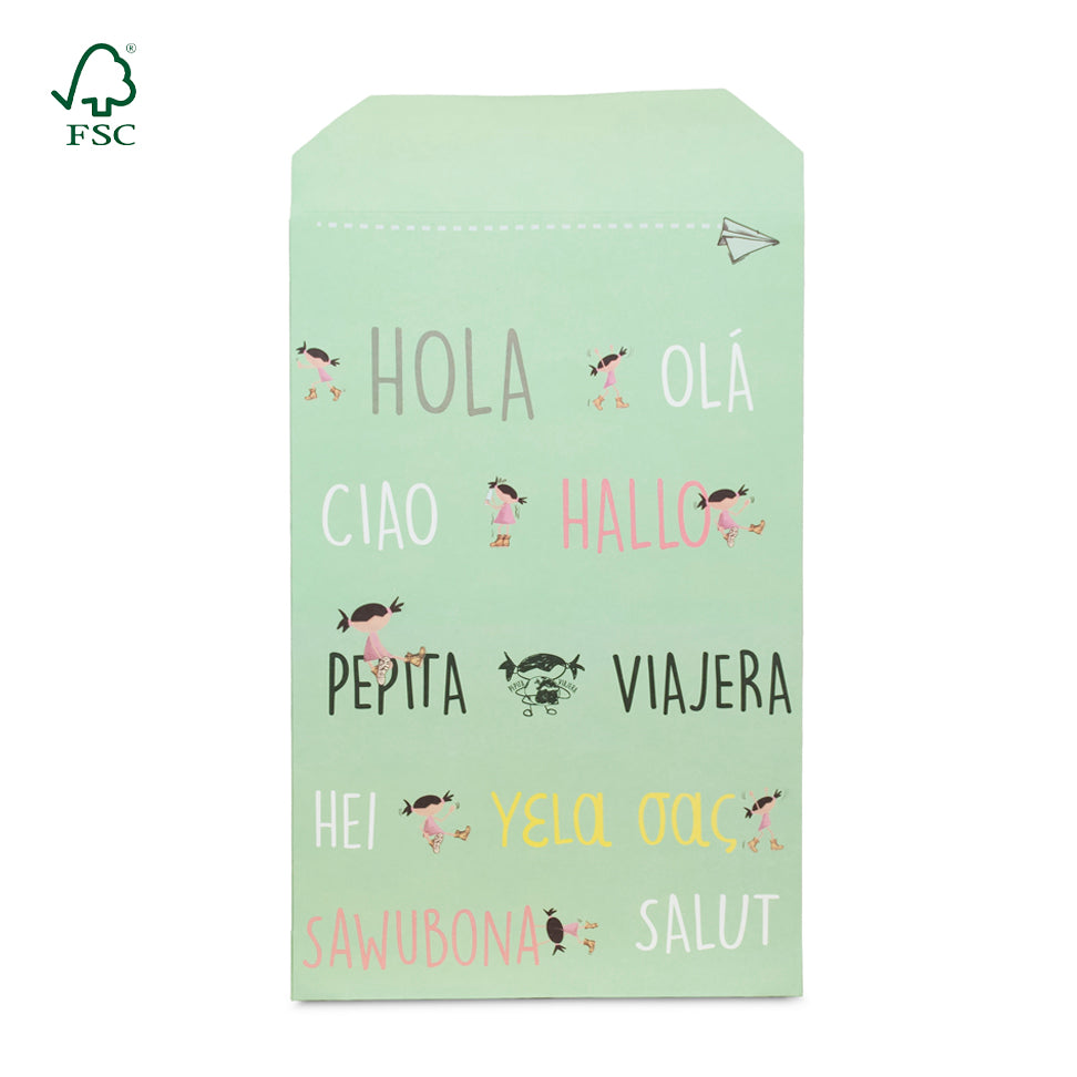 Bolsa Regalo Papel Saludos del mundo