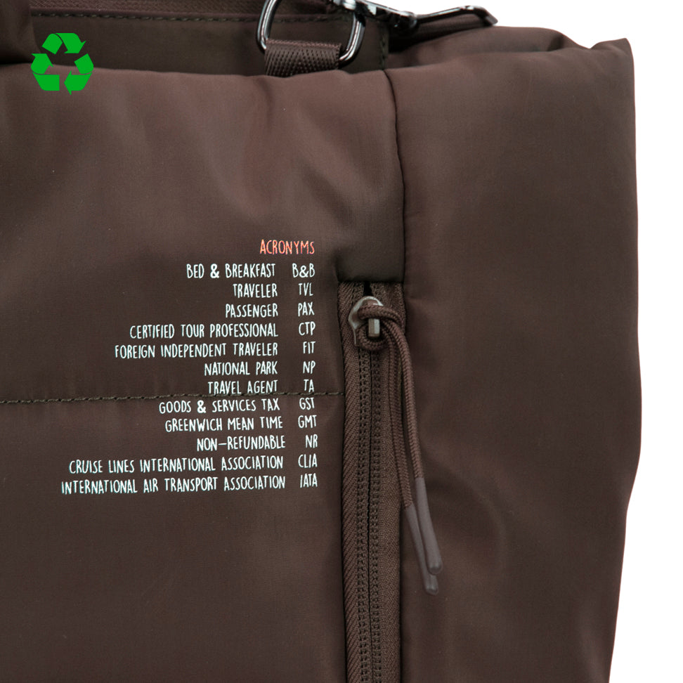Bolso Totebag acolchado DRD4-7R Travel Gene Marrón