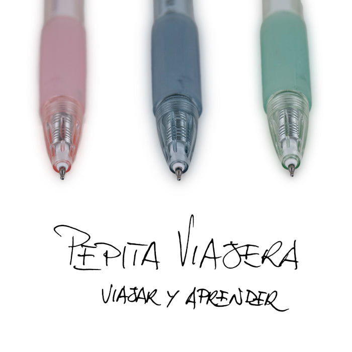 Pack bolígrafos de gel Pepita Viajera