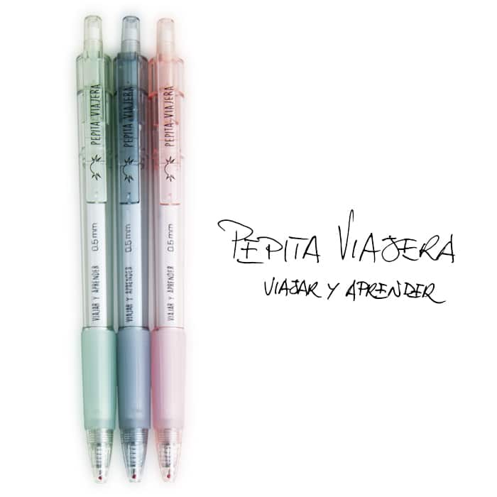 Pack bolígrafos de gel Pepita Viajera