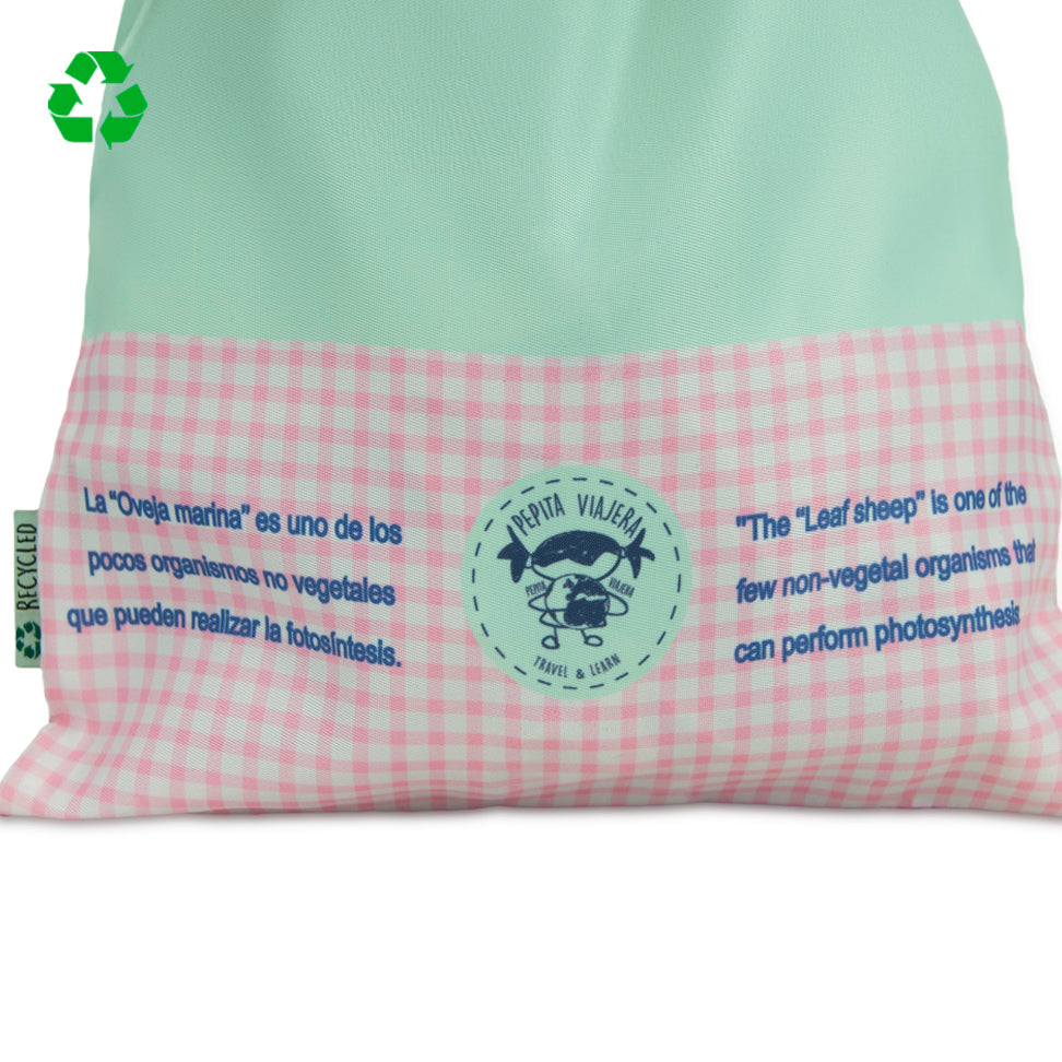 Pack of recycled multipurpose bags and soft backpack Sea Sheep