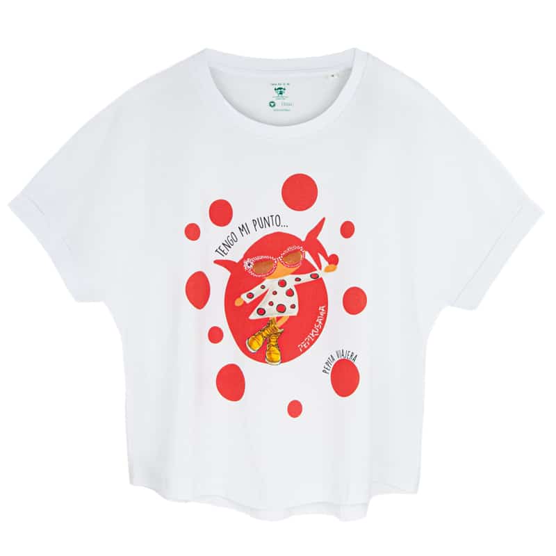 Camiseta Oversize  Pepikusama Blanca