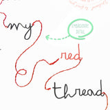Cuaderno bordado deluxe Leyenda del Hilo Rojo en Inglés