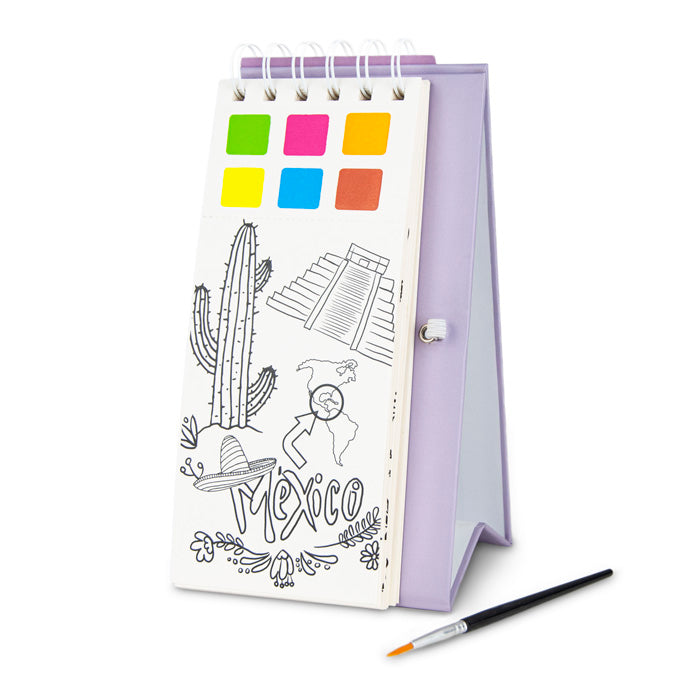 Coloring book with watercolors Mexico 