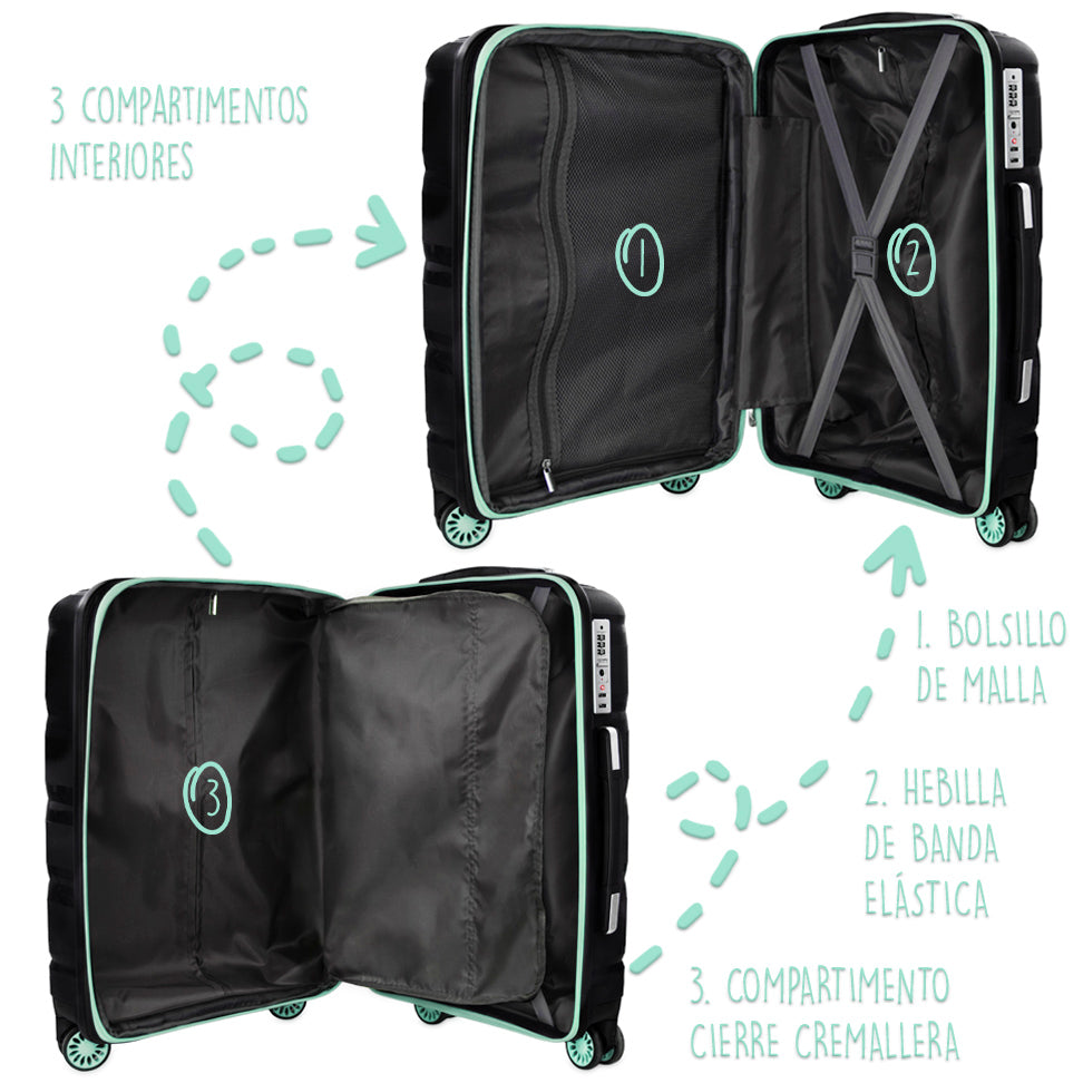 Maleta Cabina DRD4-7R Negra