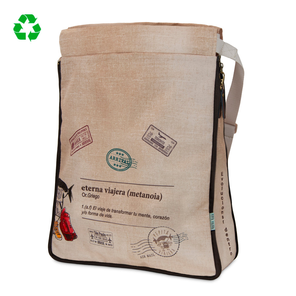 Mochila saco con fuelle expandible Eterna Viajera