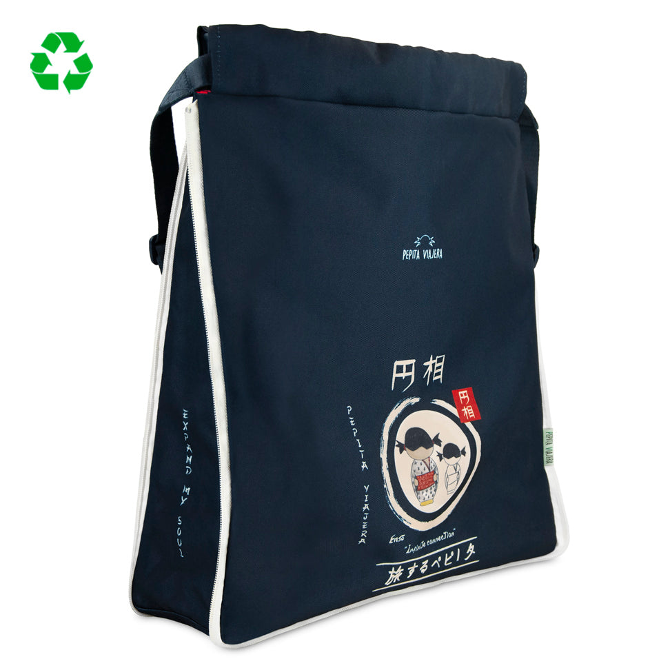 Mochila saco con fuelle expandible Japón