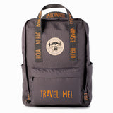 Pack mochila saludos y botella #moodlifetravel gris