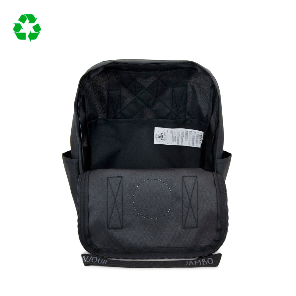 Mochila Mini saludos del mundo Negra