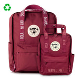 Mochila Mini saludos del mundo Roja