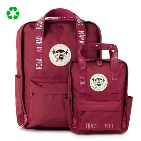 Mochila Mini saludos del mundo Roja