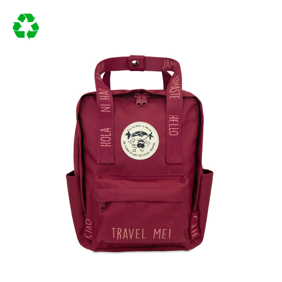 Mochila Mini saludos del mundo Roja