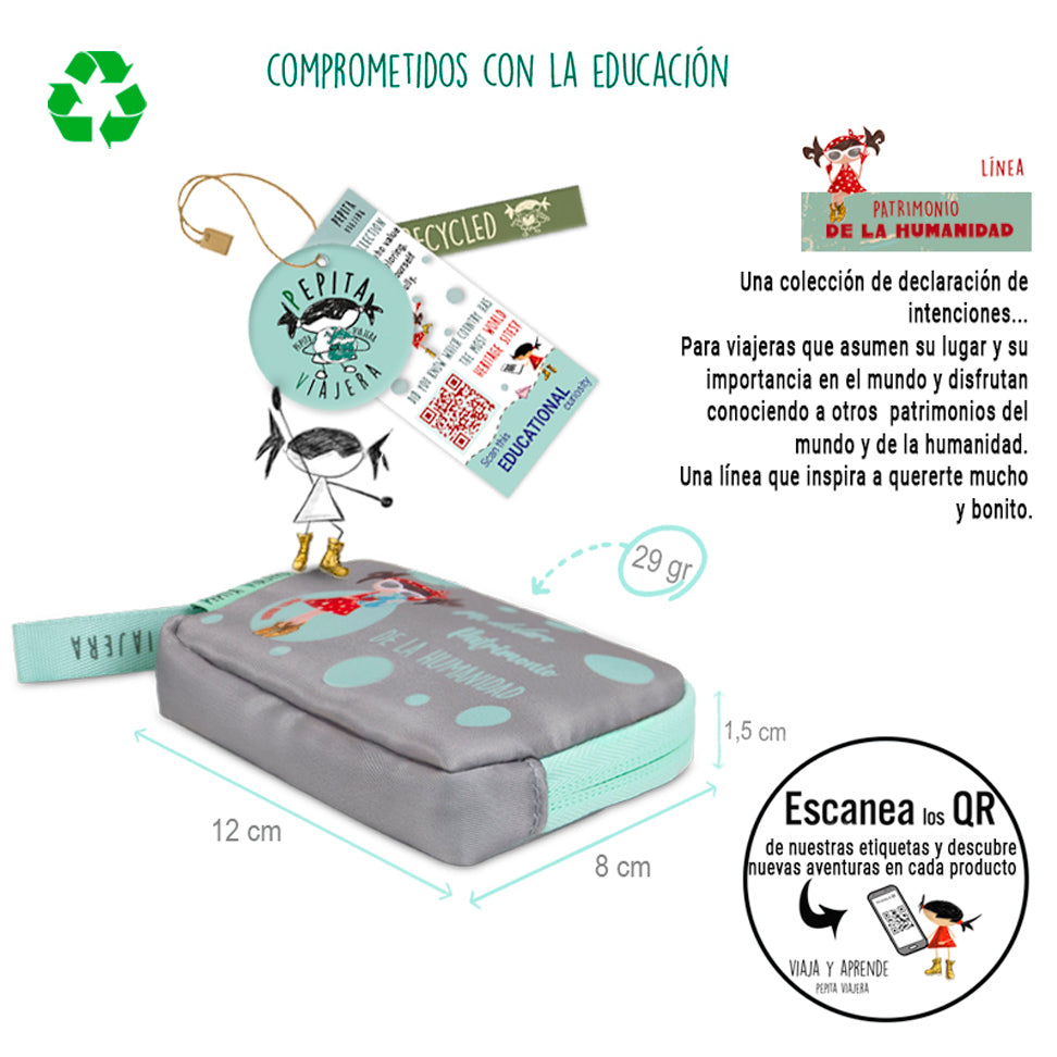 Monedero Patrimonio de la Humanidad gris