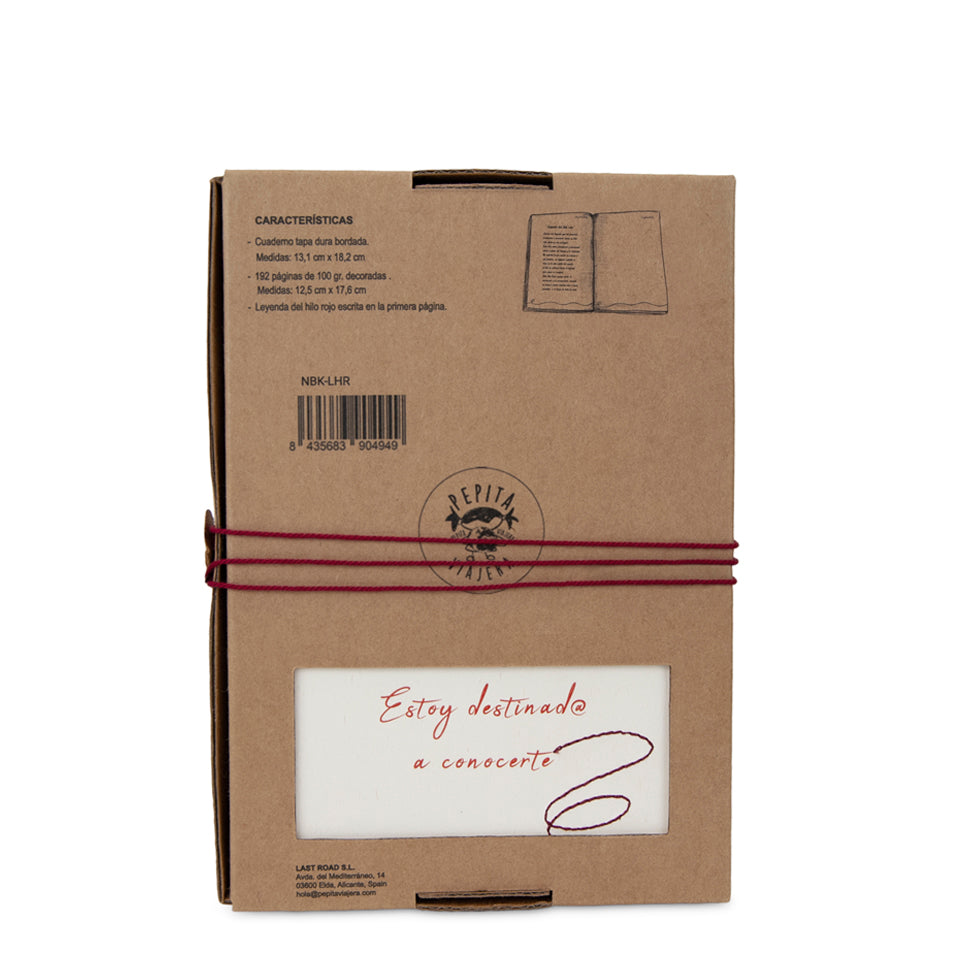 Pack Niji con cuaderno, vela, taza y botella del Hilo Rojo.