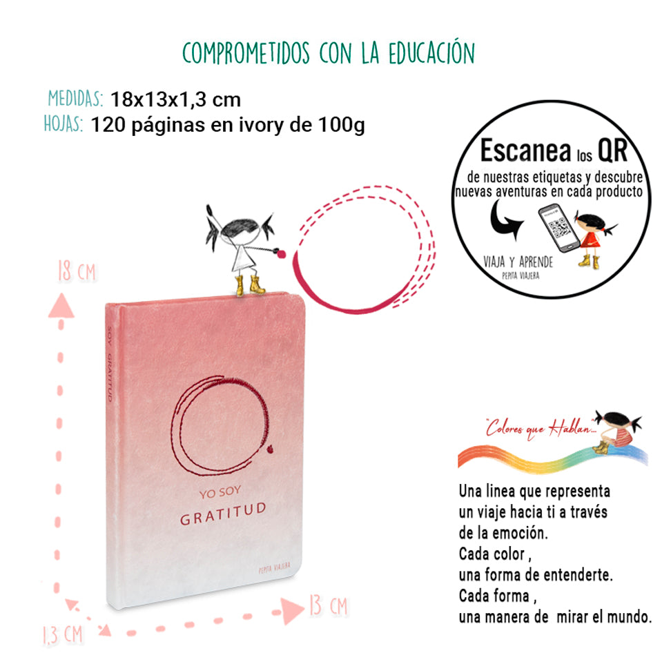 Cuaderno bordado deluxe Yo Soy Gratitud