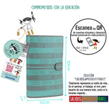 Cuaderno de viaje Saludos del Mundo aguamarina