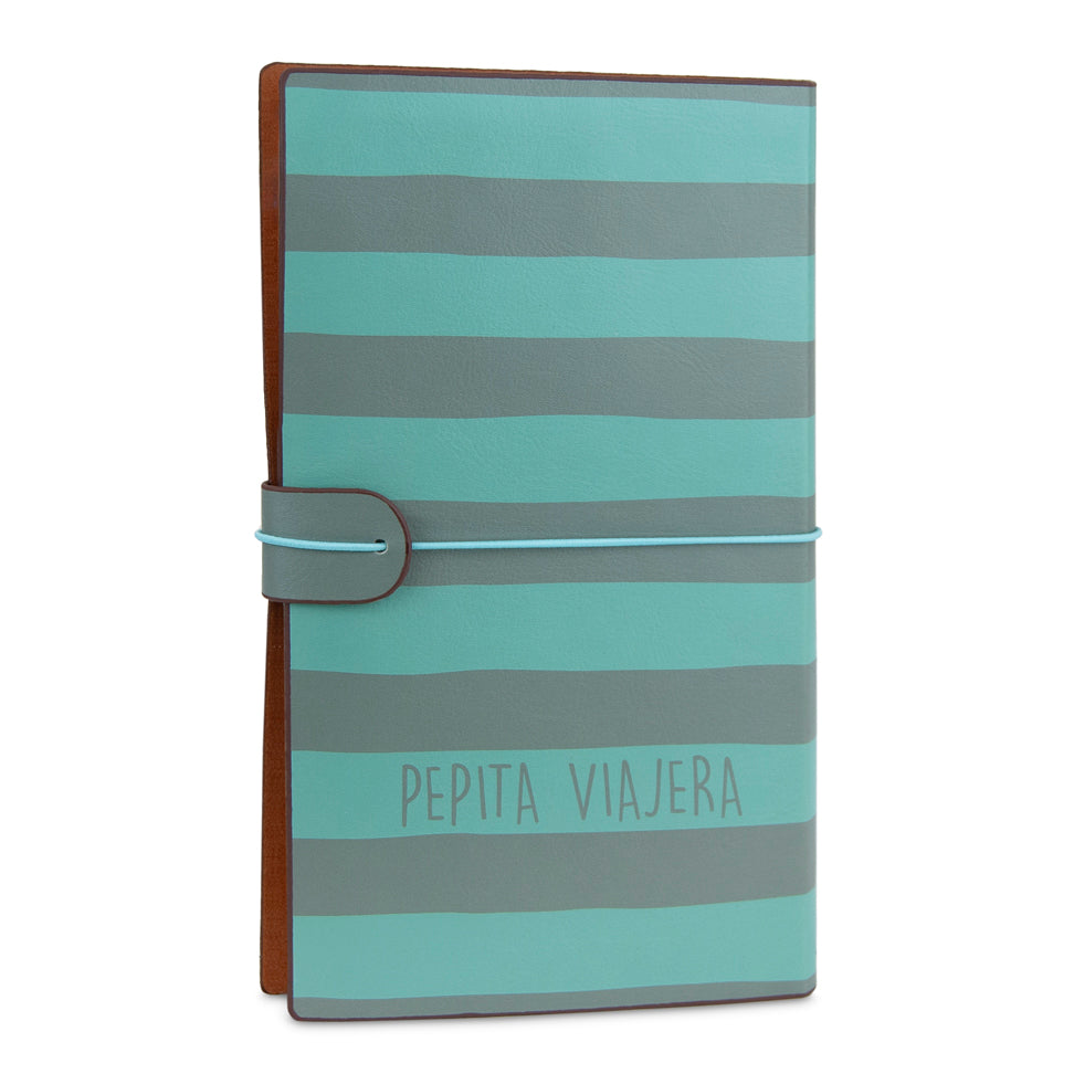 Cuaderno de viaje Saludos del Mundo aguamarina