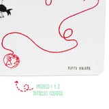 Set 2 libretas bordadas Leyenda del Hilo Rojo , español