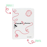 Set 2 libretas bordadas Leyenda del Hilo Rojo , español