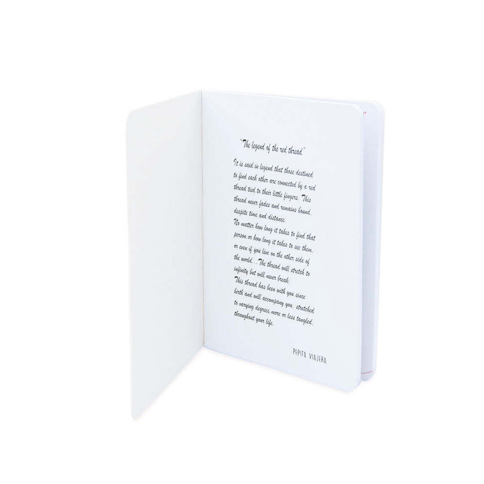 Set 2 libretas bordadas Leyenda del Hilo Rojo en Inglés