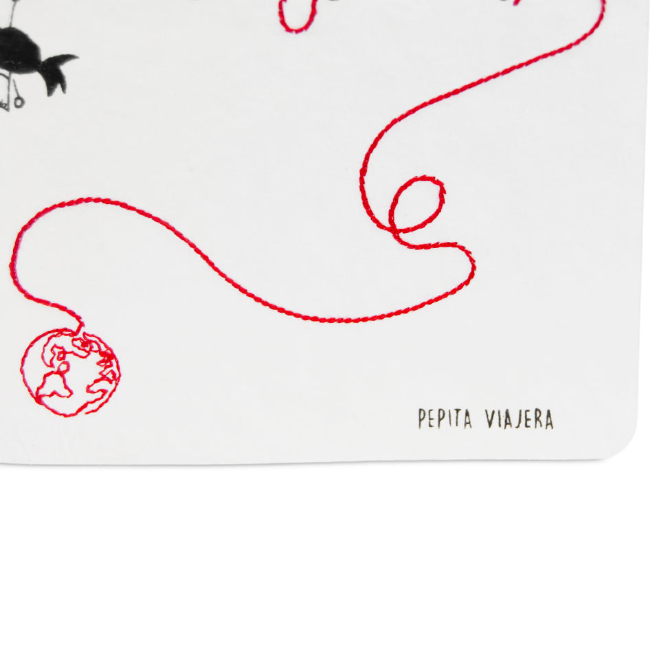 Set 2 libretas bordadas Leyenda del Hilo Rojo en Inglés