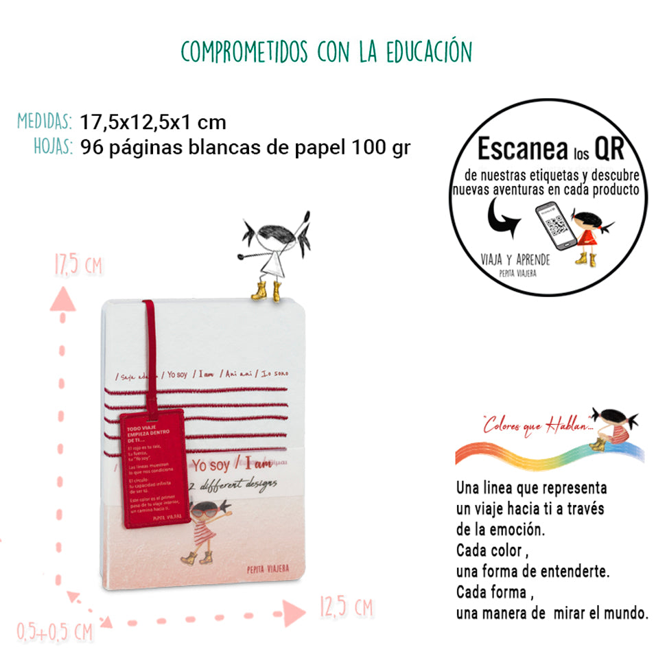 Set 2 libretas bordadas Yo Soy