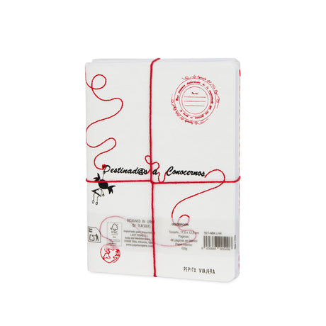 Set 2 libretas bordadas Leyenda del Hilo Rojo , español