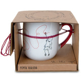 White Christmas Mug Traveler Pepita