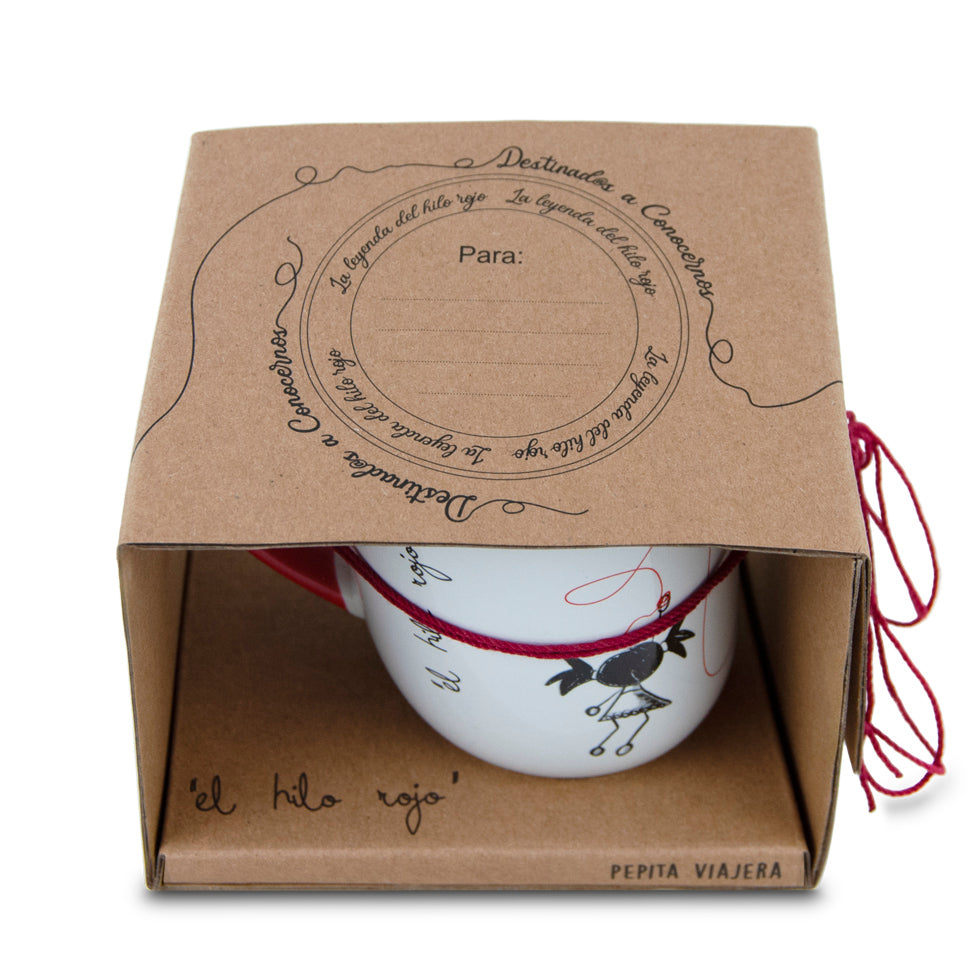 White Christmas Mug Traveler Pepita