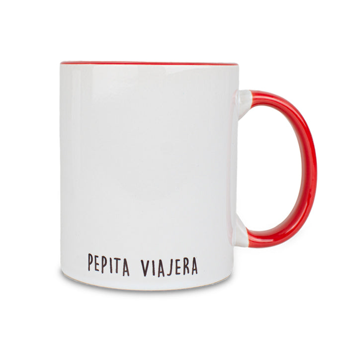 Red Christmas Mug Traveler Pepita