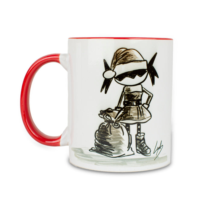 Red Christmas Mug Traveler Pepita