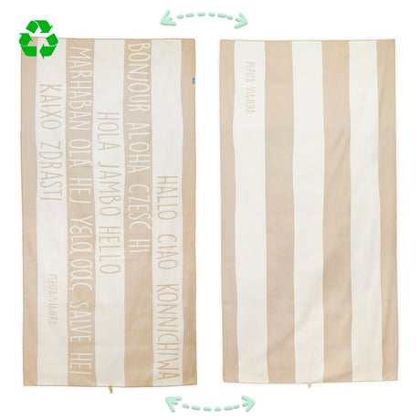 Toalla Saludos del Mundo camel