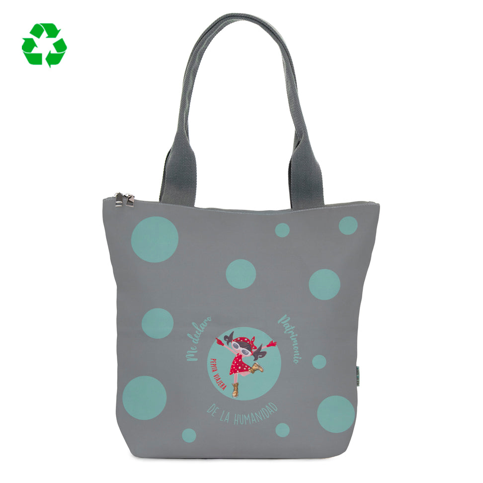 Pack tote, portatodo triple y monedero Patrimonio gris