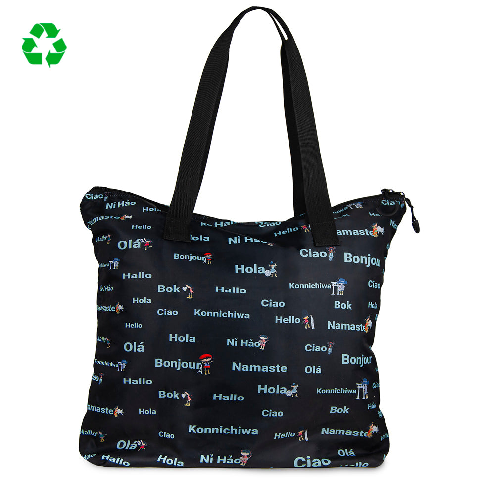 Totebag plegable Saludos del Mundo