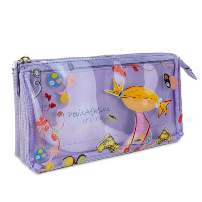 Pepitafklint triple pencil case