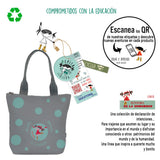Pack tote, portatodo triple y monedero Patrimonio gris
