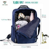 Greetings from the world  blue backpack - English