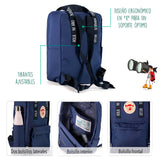 Greetings from the world  blue backpack - English