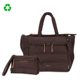 Pack DRD4-7R Marrón Totebag y monedero acolchados