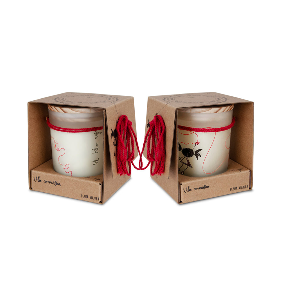 Pack Hikari con dos velas del Hilo Rojo.