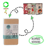 Recambio libretas y tarjeteros para cuadernos de viaje