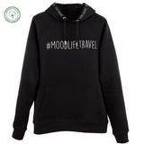 Sudadera negra de algodón orgánico #Moodlifetravel