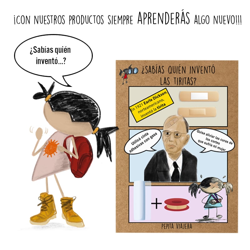 Información educativa que se incluye en el Kit de primeros auxilios marca Pepita Viajera