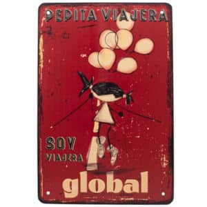 Placa decorativa de la Marca Pepita Viajera modelo Viajera Global